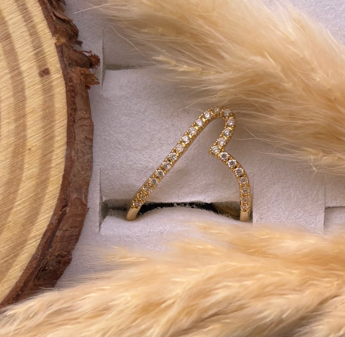 Anti tarnish gold plated adjustable stone ring