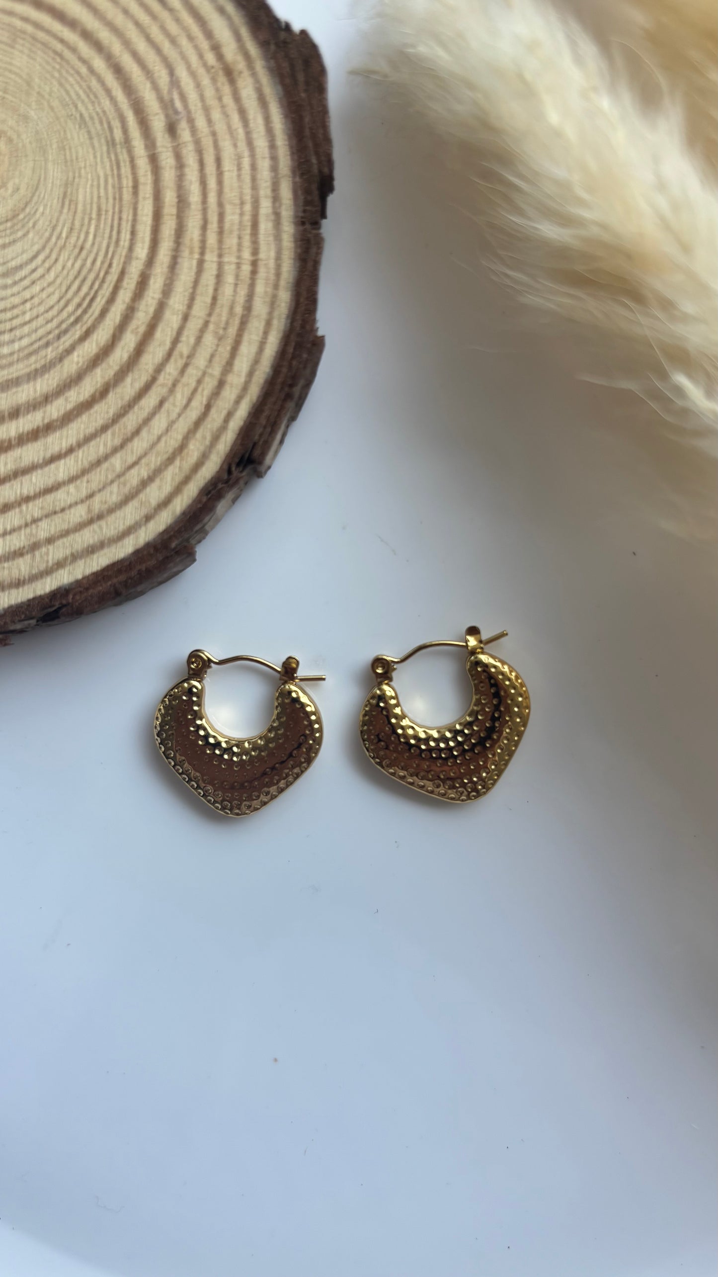 Anti tarnish gold plated hoop earing