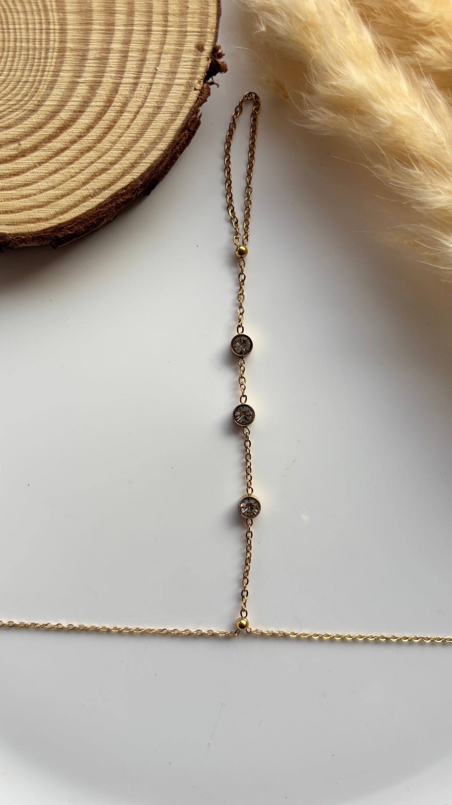 Anti tarnish gold plated ring bracelet