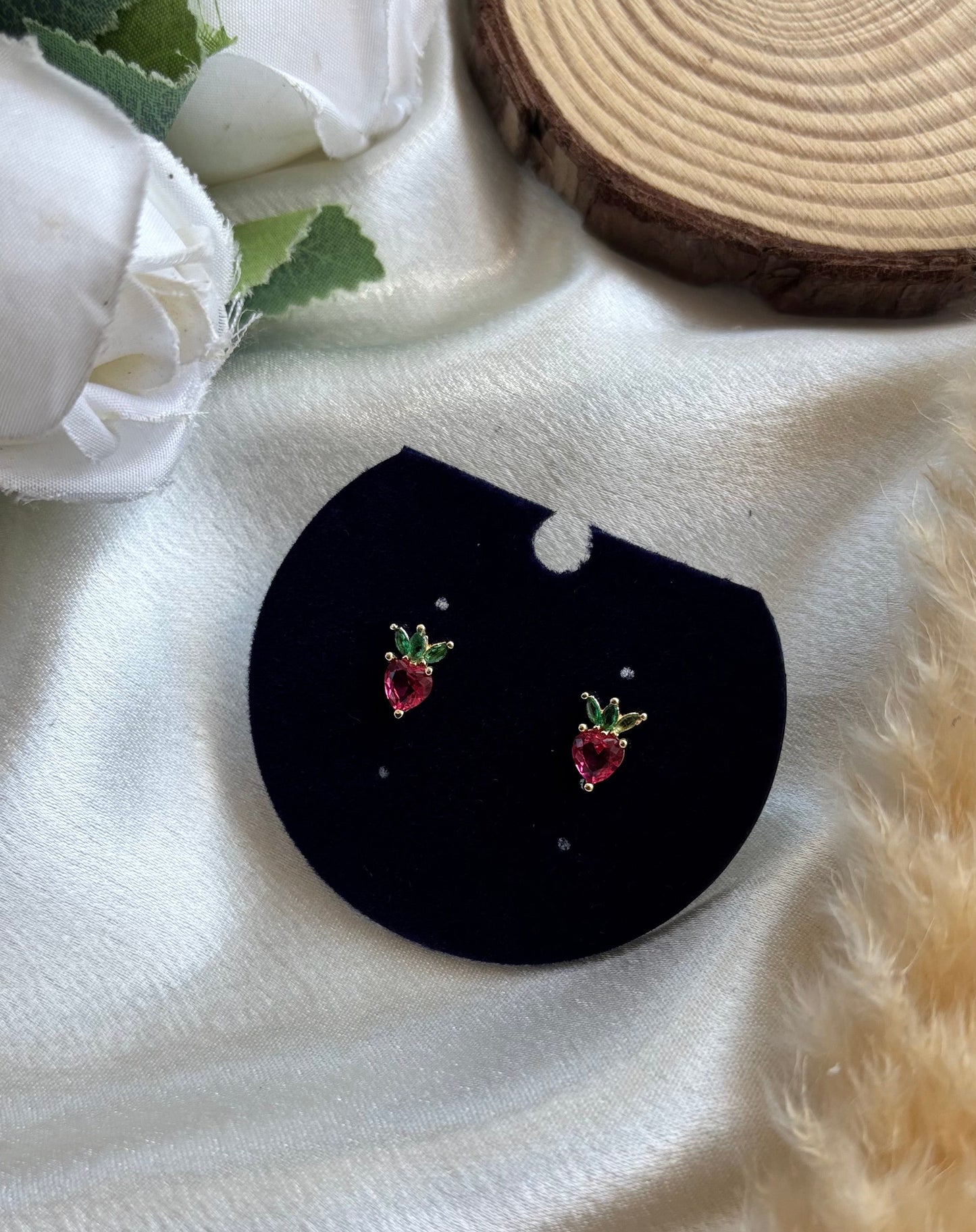 Anti tarnish gold plated stud earrings