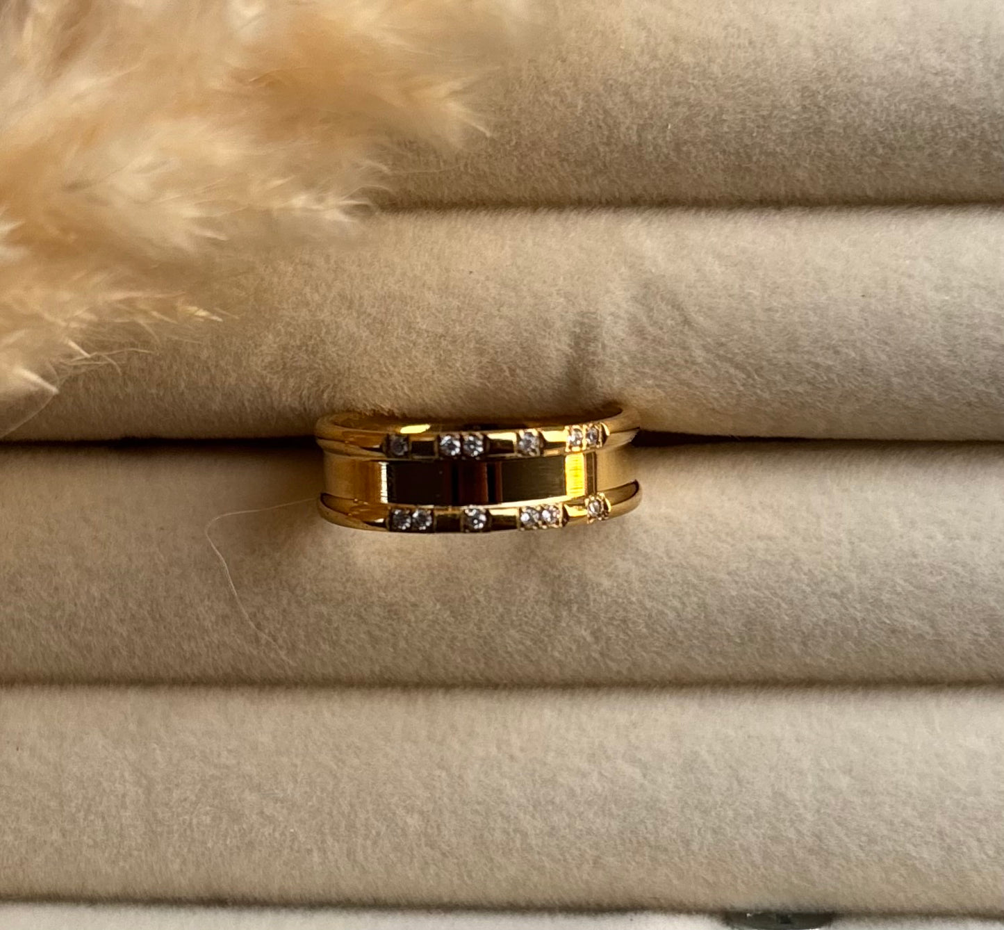 Anti tarnish gold plated ring