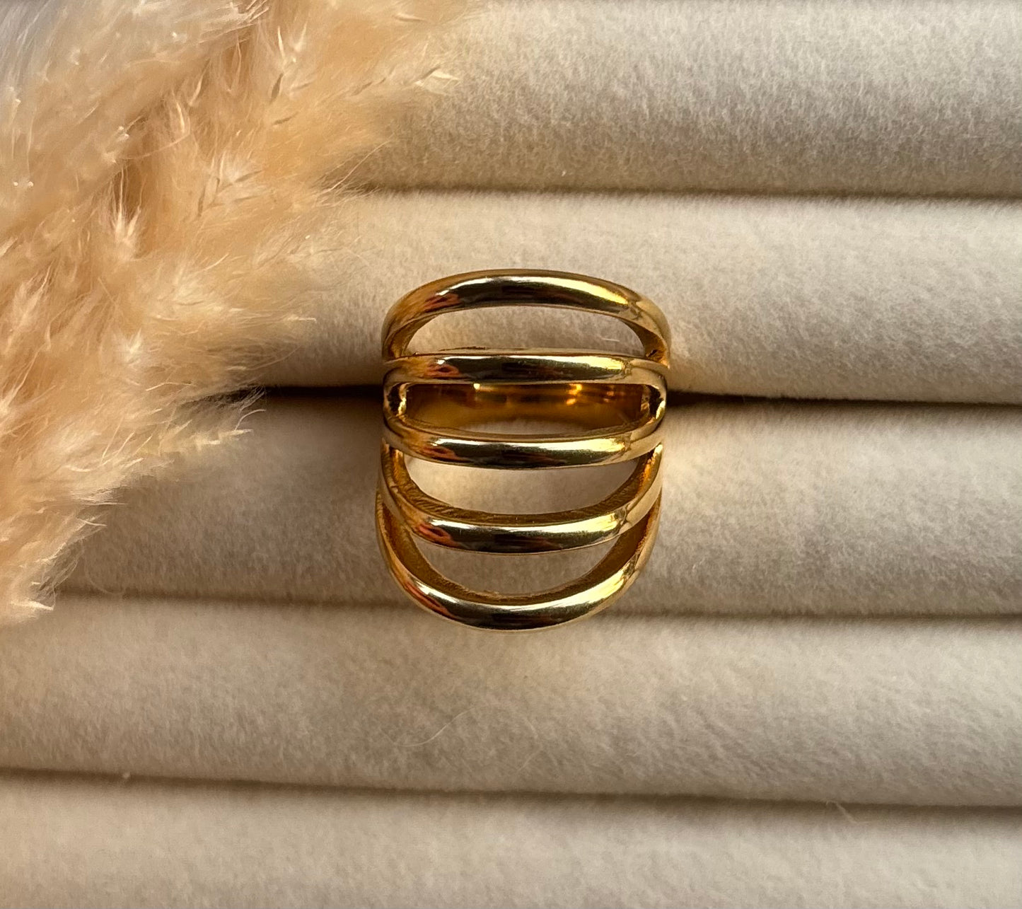 Anti tarnish gold plated ring