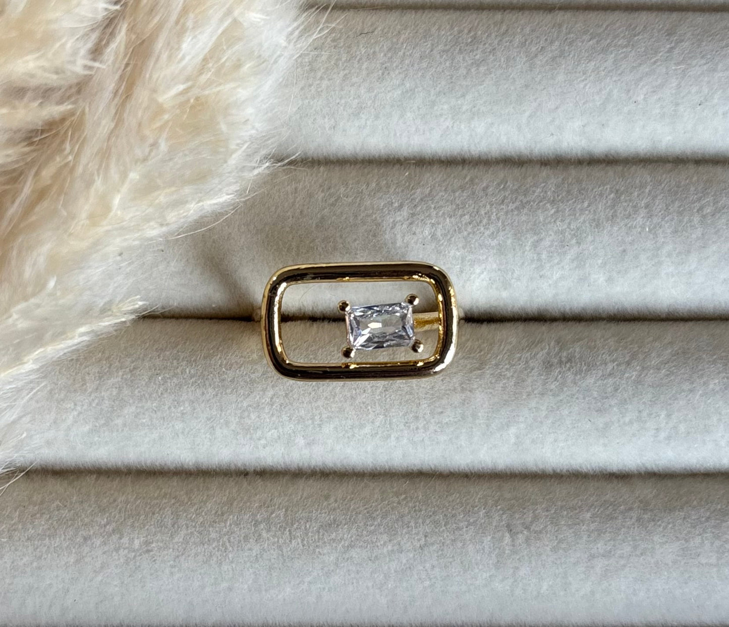 Anti tarnish gold plated adjustable ring