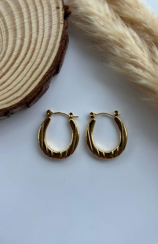 Stylish Braided Gold Hoop Earrings