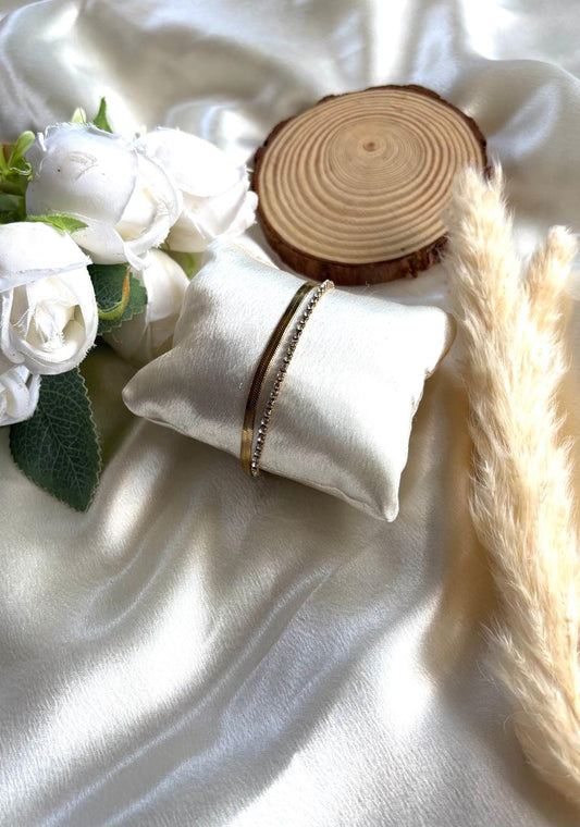 Anti tarnish gold plated tennis bracelet