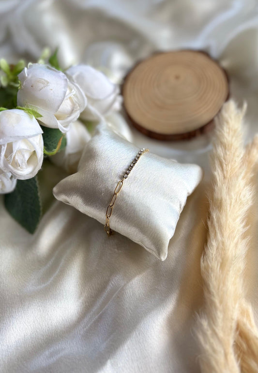 Anti tarnish gold plated tennis bracelet