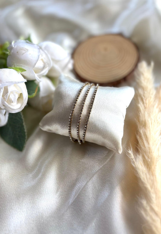 Anti tarnish gold plated tennis bracelet