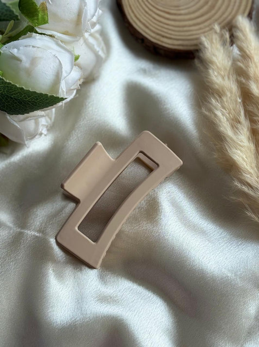 Matte rectangular hair claw clip