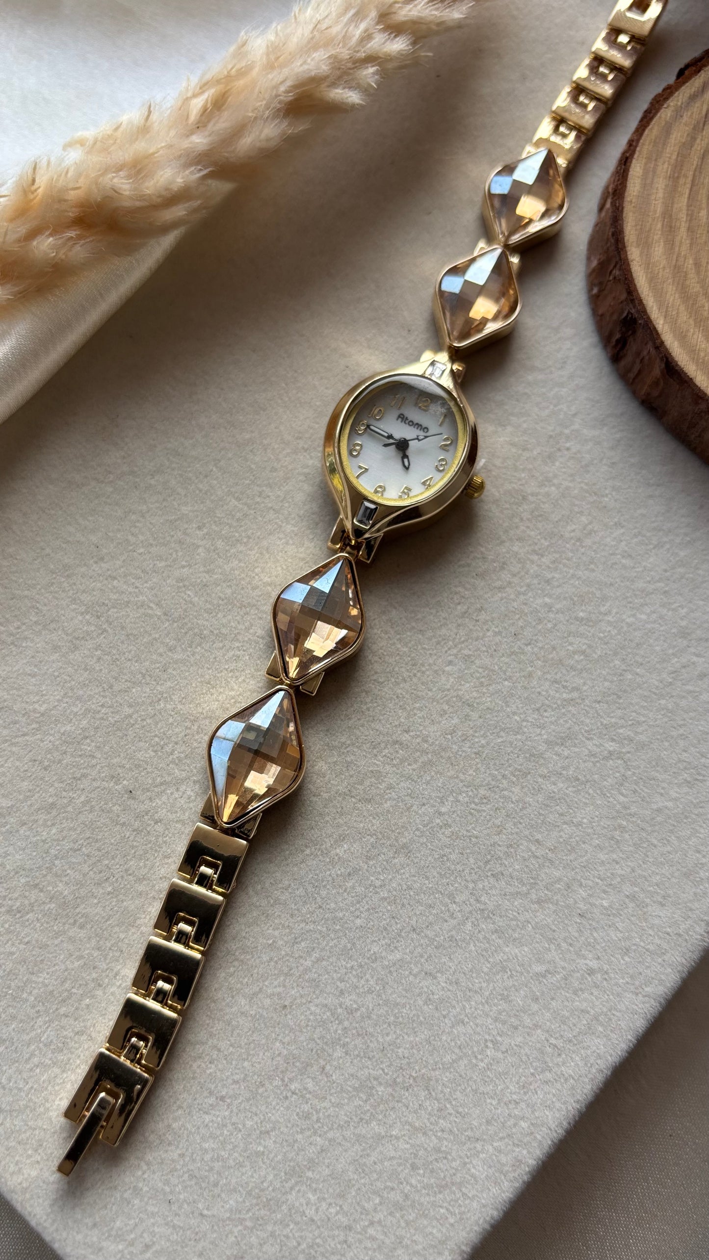 Stainless steel premium heavy stone watch