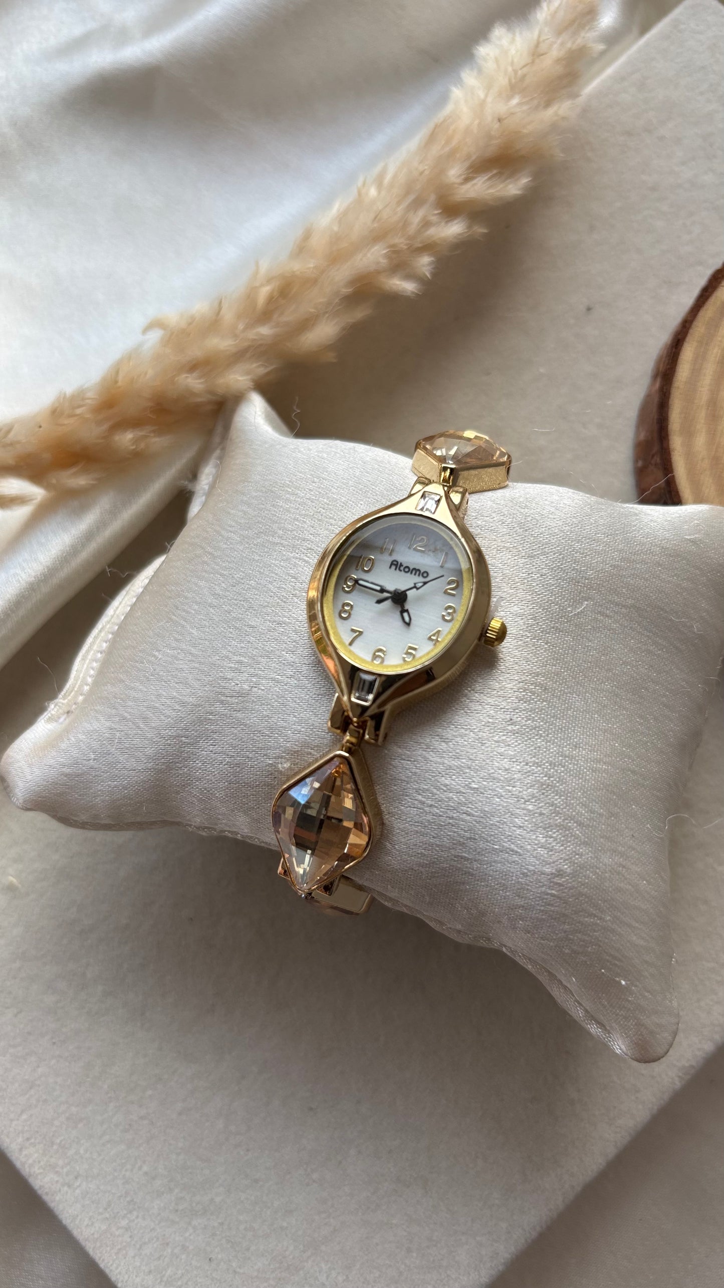 Stainless steel premium heavy stone watch