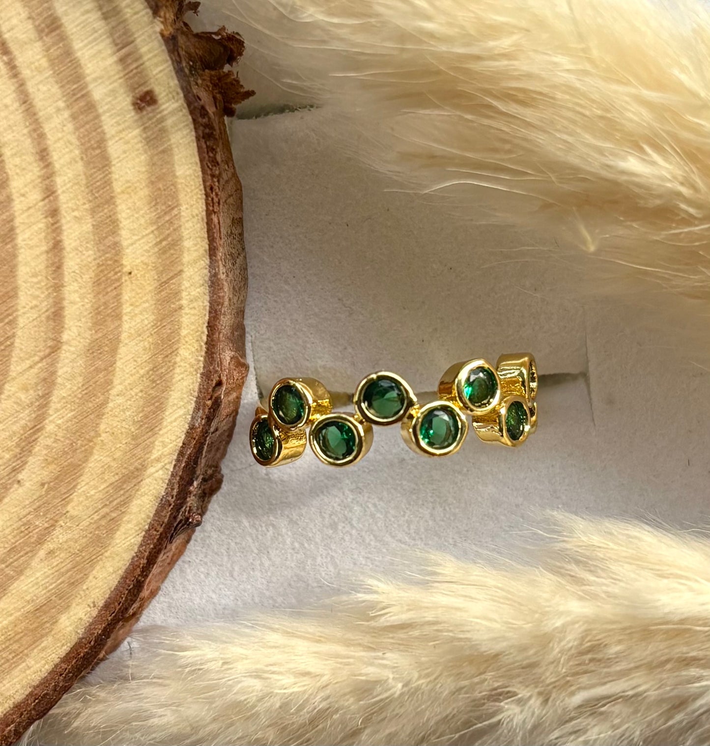 Anti tarnish gold plated adjustable ring