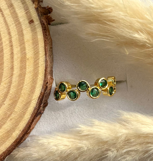 Anti tarnish gold plated adjustable ring