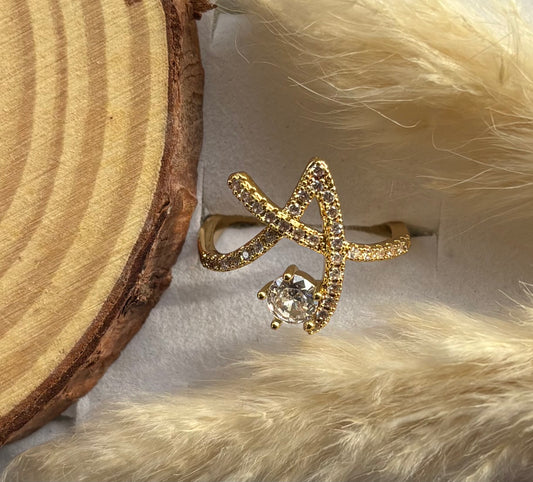 Anti tarnish A stone ring (not adjustable)