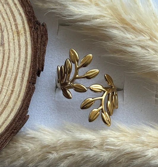 Anti tarnish gold plated adjustable  ring