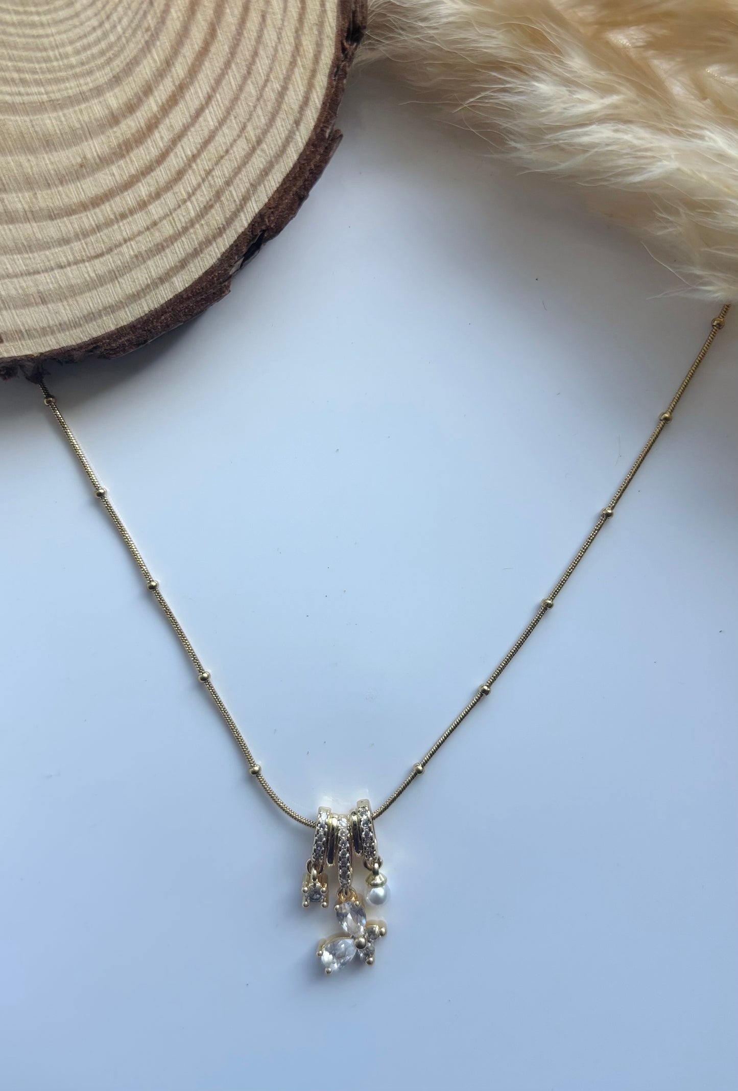 Anti tarnish gold plated butterfly hanging