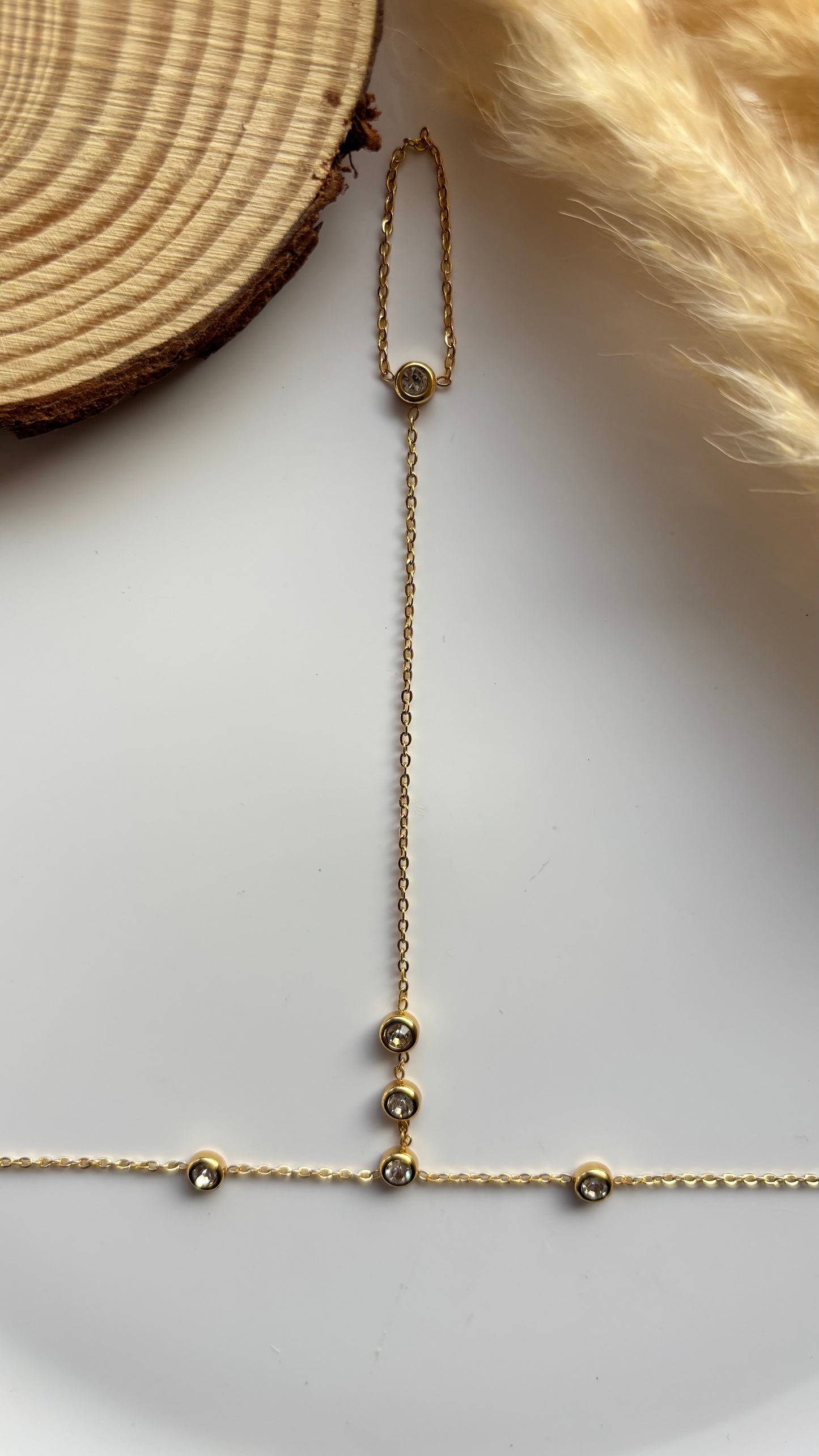 Anti tarnish gold plated ring bracelet