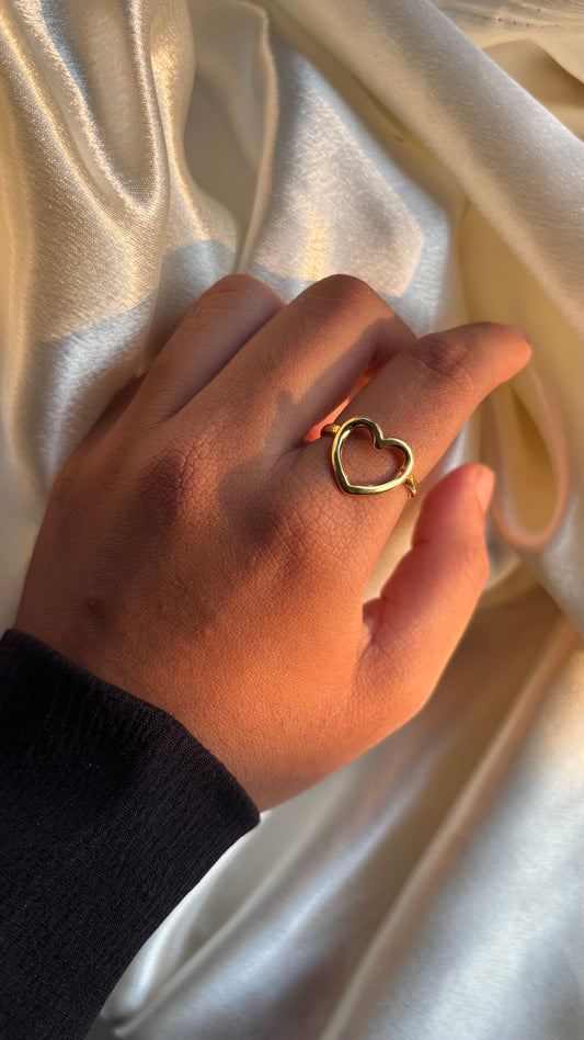 Anti tarnished gold plated adjustable ring