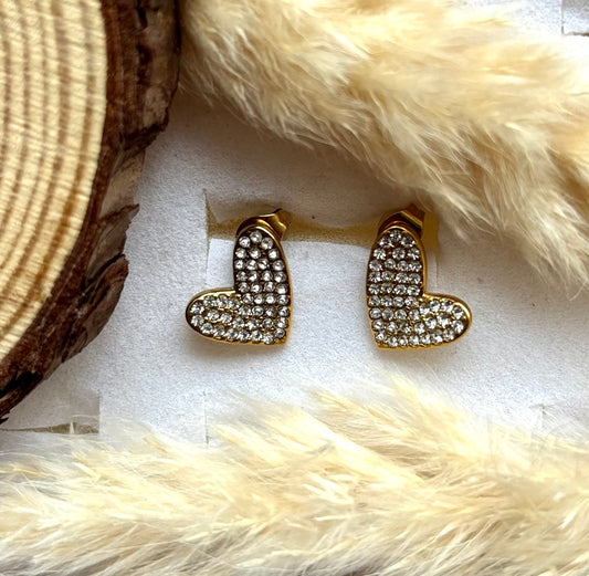 Anti tarnish gold plated stud earrings