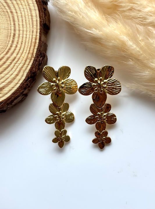 Anti tarnish gold plated earrings