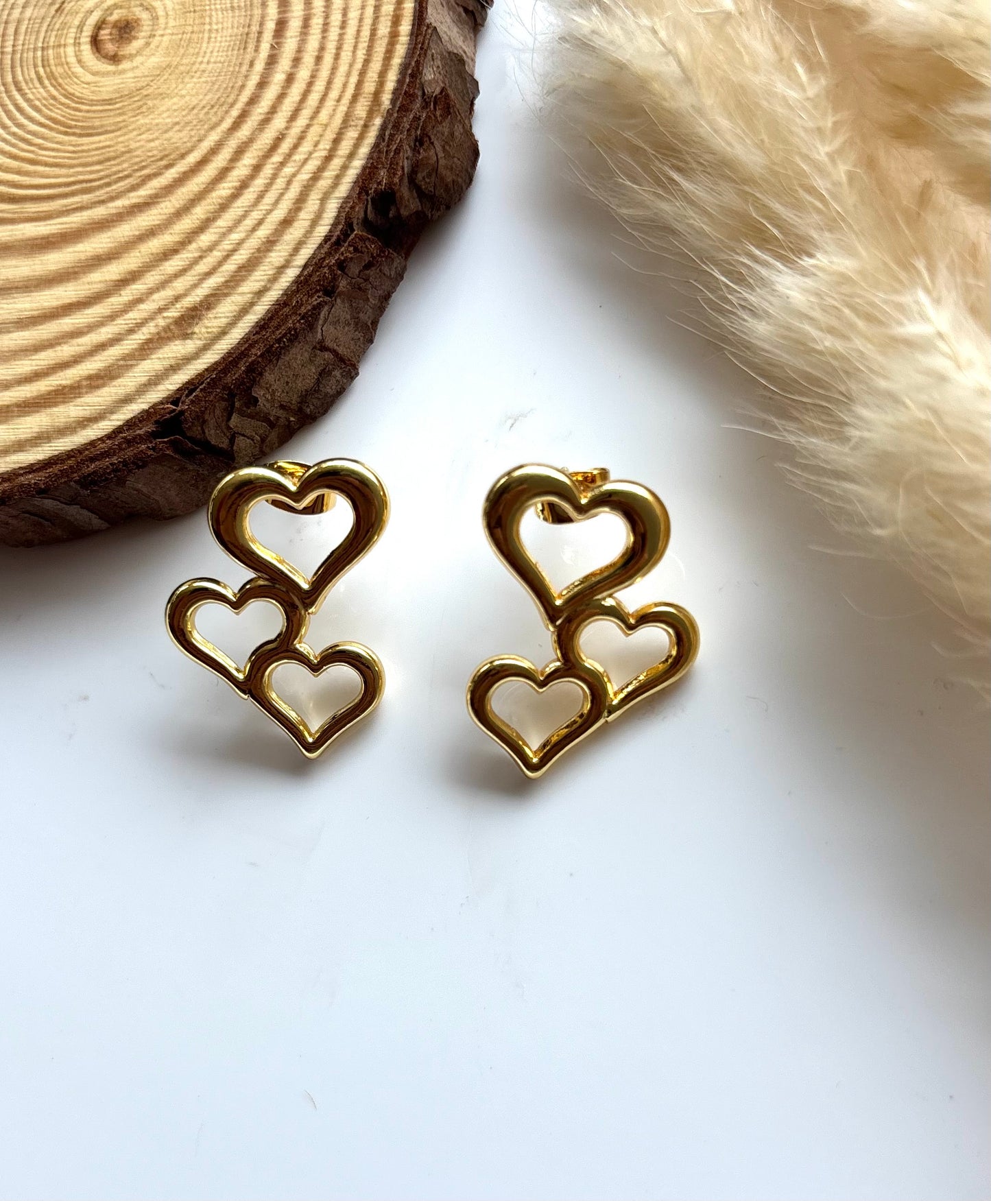 Anti tarnish gold plated earrings