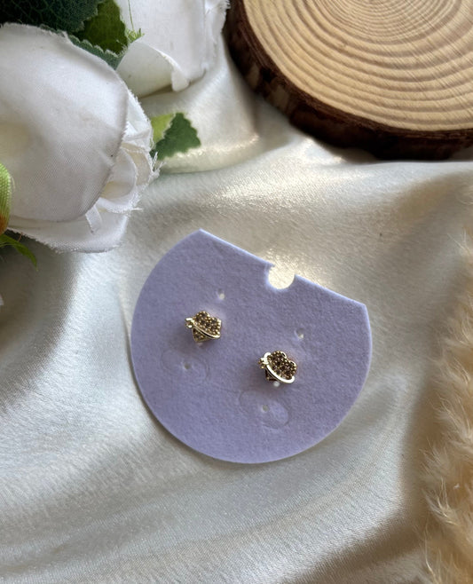 Anti tarnish gold plated stud earring