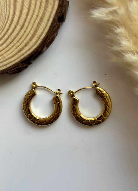Anti tarnish gold plated hoop earrings
