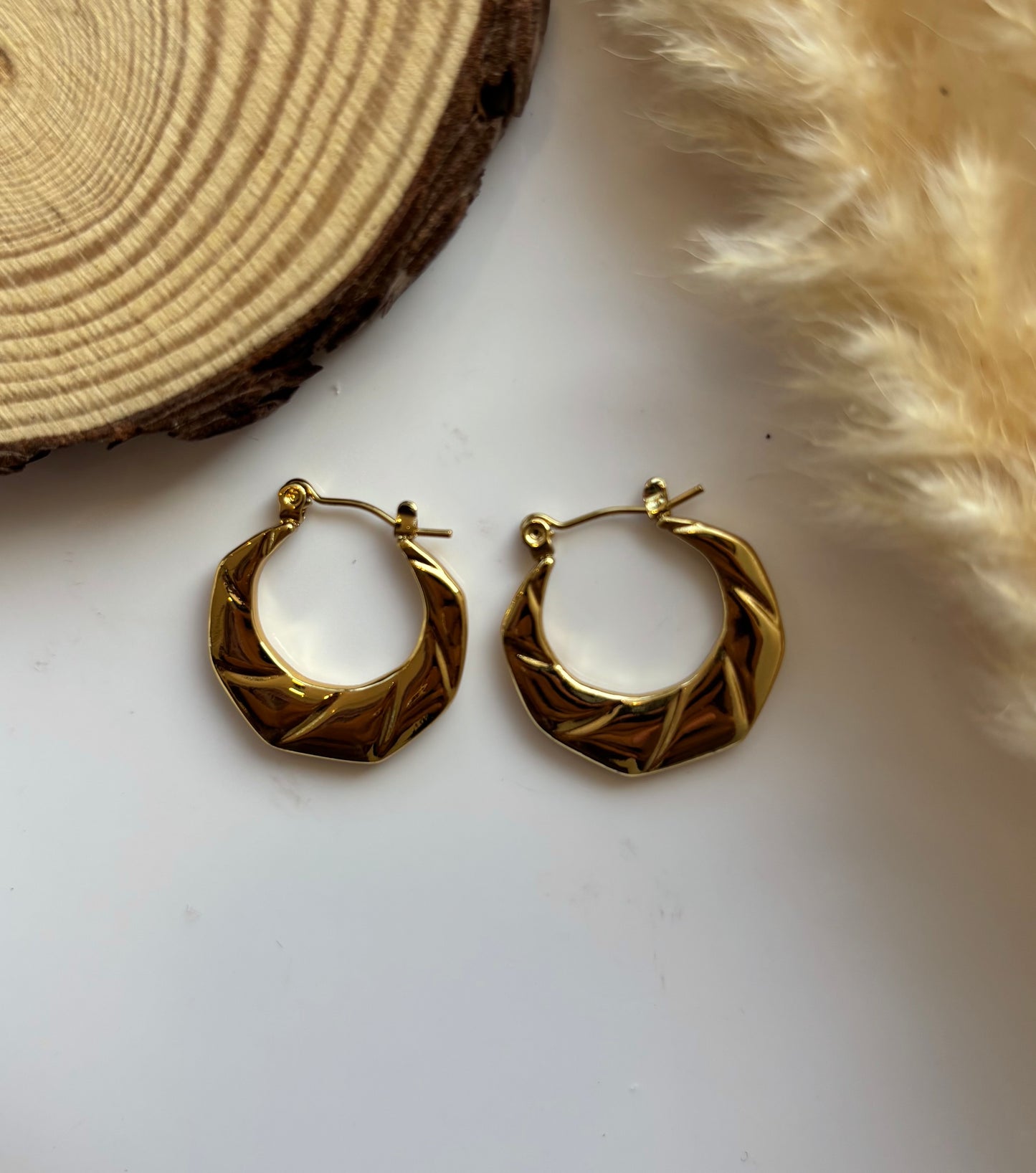 Anti tarnish hoop earrings