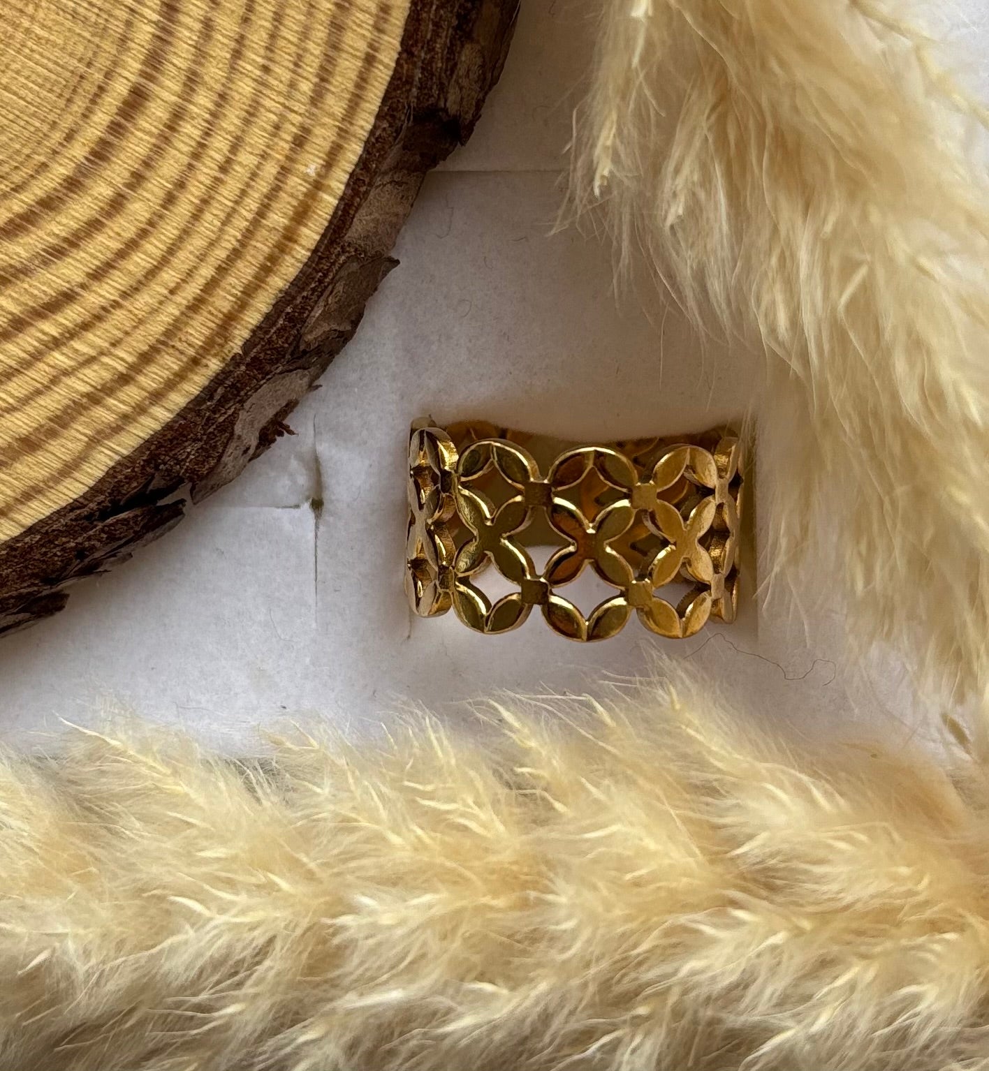 Anti tarnish gold plated ring