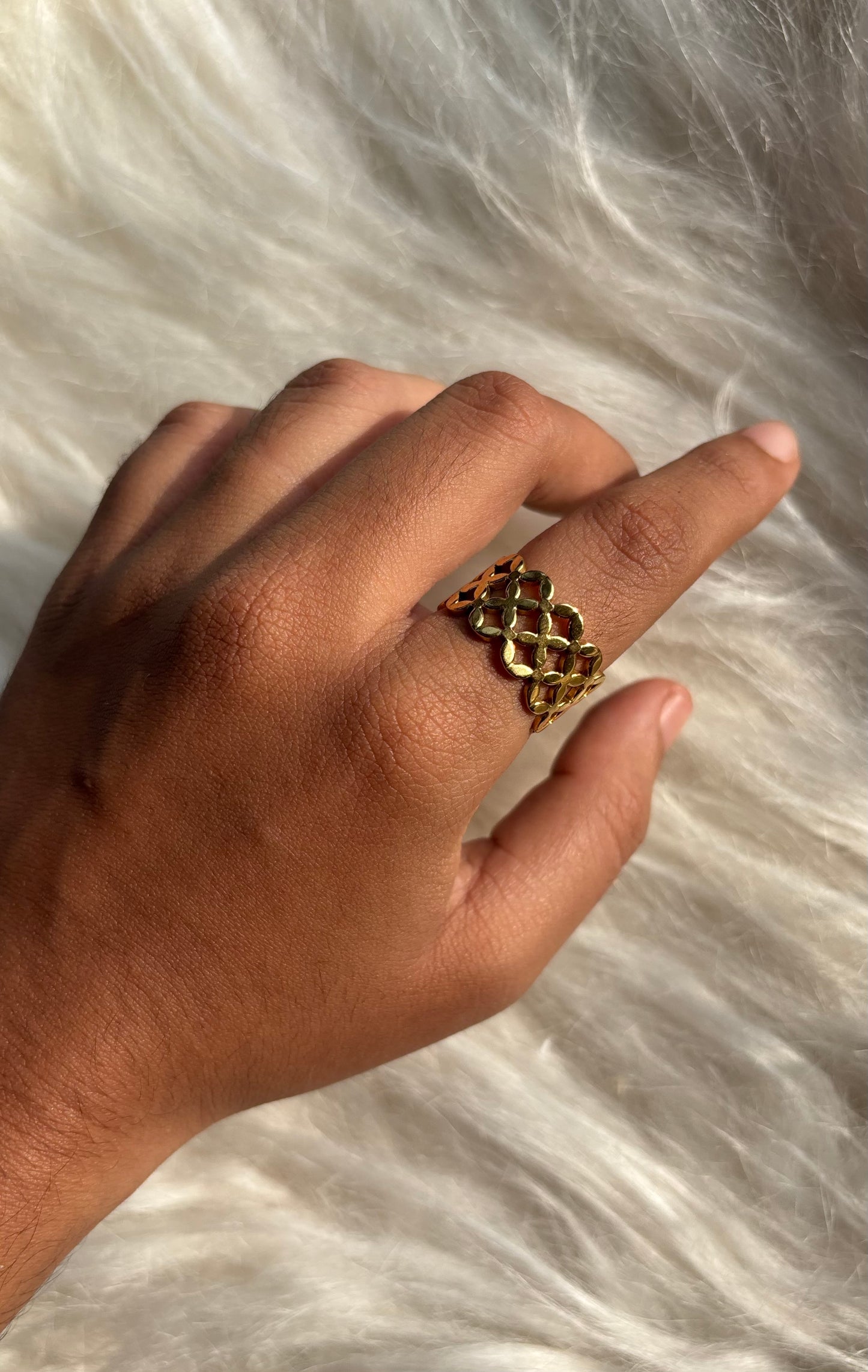 Anti tarnish gold plated ring