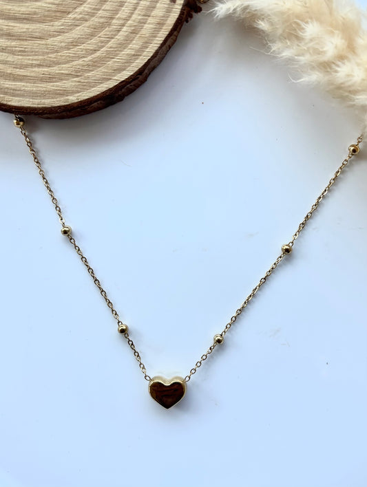 Anti tarnish gold plated heart pendent