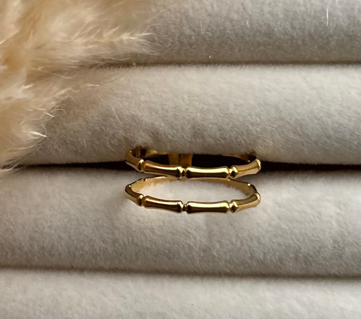 Anti tarnish gold plated adjustable ring