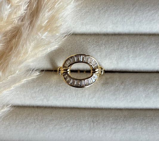 Anti tarnish gold plated adjustable ring