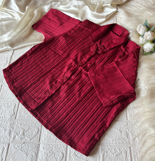 Red crop top { L }( length -20 inch,bust-40 inch)