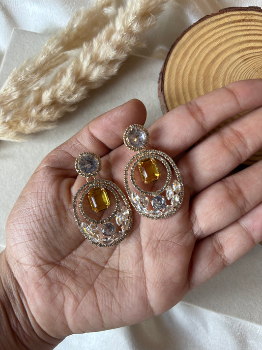 Emarald stone earrings