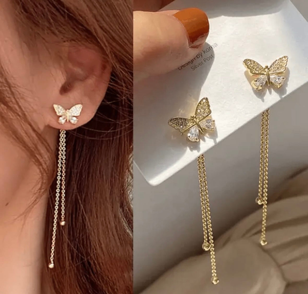 2 in one korean earring