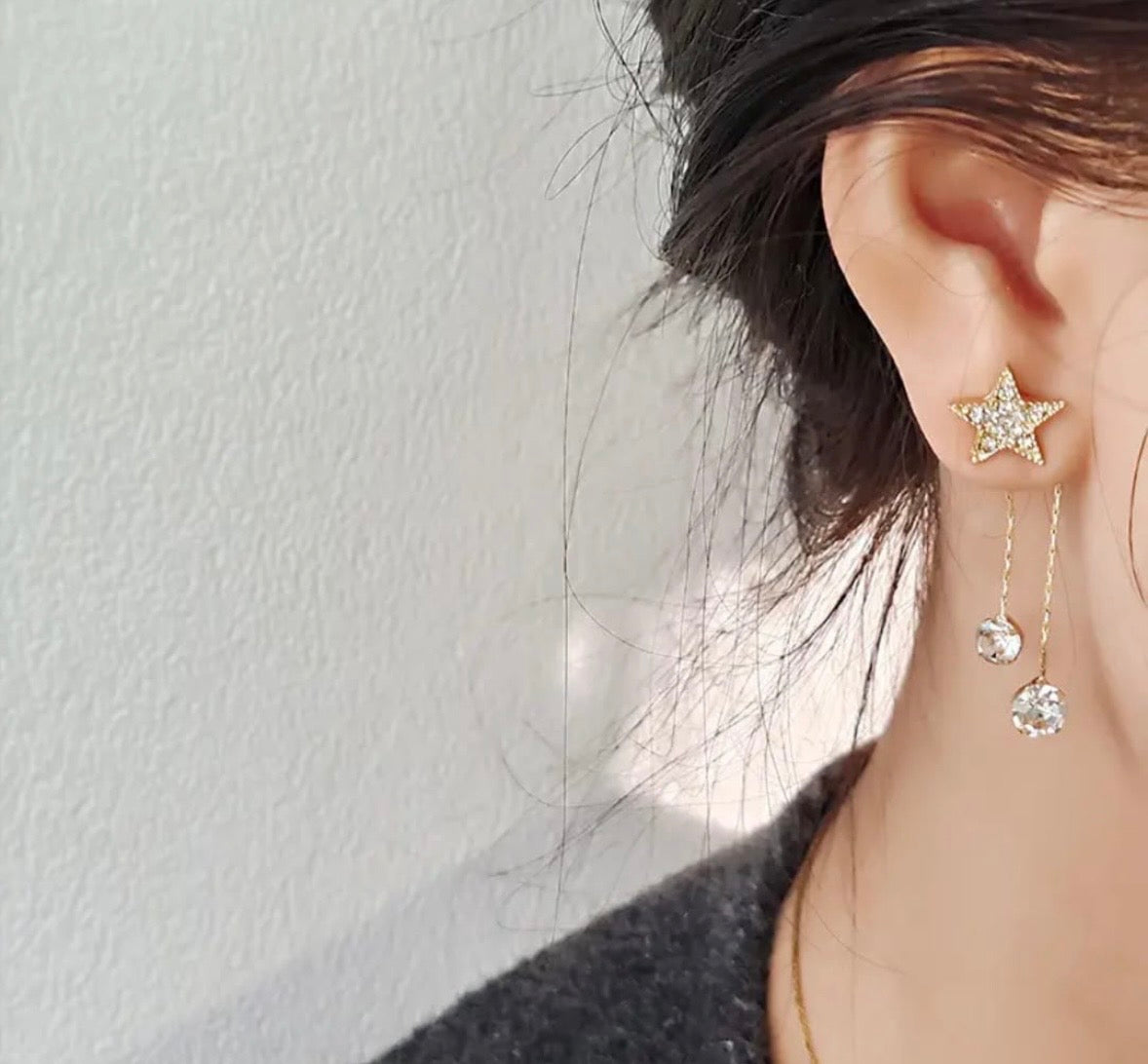 2 in one korean earring