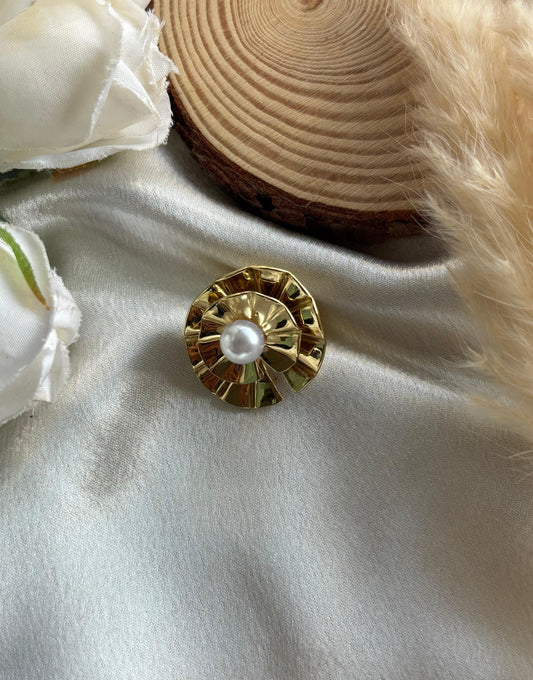 Anti tarnish flower ring
